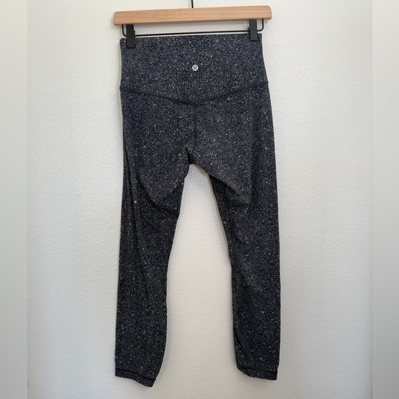 Lululemon Align Pant II (25") Luminesce Splatter Ice Grey Black Leggings Size 6 - Picture 6 of 12